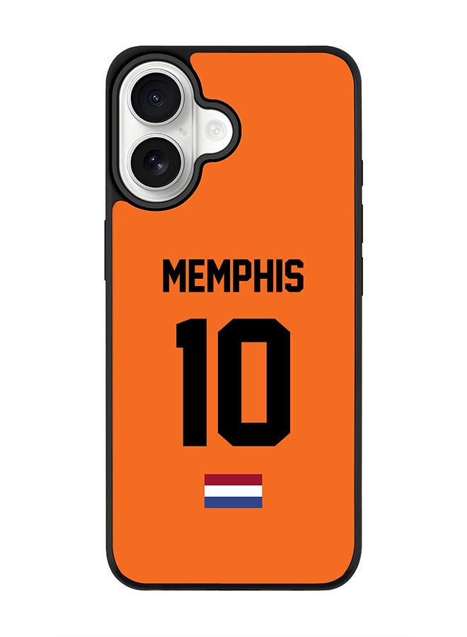 Stylizedd iPhone 17 Case, [Compatible with MagSafe] Slim Magnetic cover Phone Case iPhone 17 -Football - Netherlands - Memphis - Image 1
