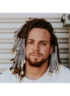 RechicGu 455 Pcs Locs Hair Jewelry Clear Beads Dreadlocks Accessories For Women Cornrow Braids Dreadlock Metal Clips Shell Pendant Charms Hair Decoration (Silver)  - Image 5