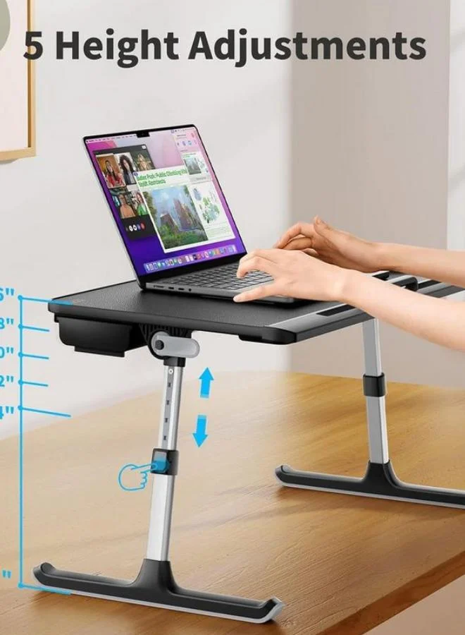 Casa Quesera Black Adjustable Lap Desk Workstation