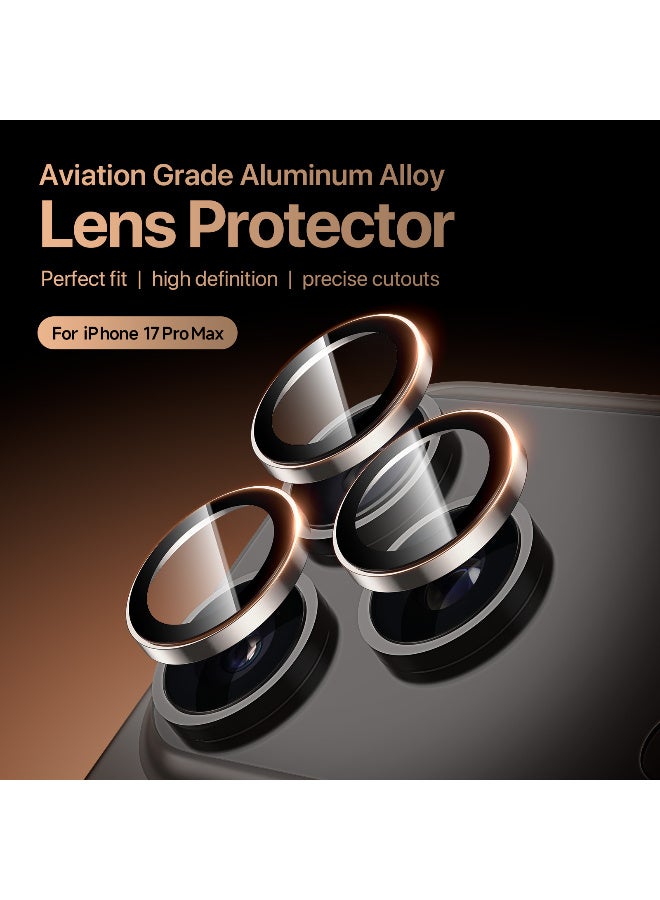 دوكس دوتشيز واقي عدسة كاميرا ايفون 17 برو / 17 برو ماكس من سلسلة دوكس دوتشيز هوك واقي عدسة زجاجي مقوى - اسود - Image 5