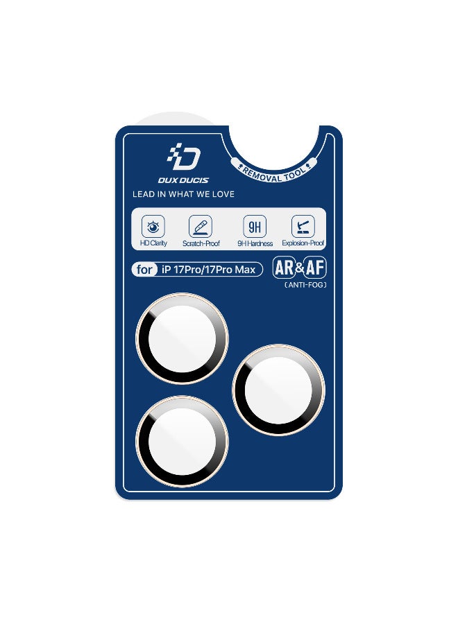 دوكس دوتشيز واقي عدسة كاميرا ايفون 17 برو / 17 برو ماكس من سلسلة دوكس دوتشيز هوك واقي عدسة زجاجي مقوى - اسود - Image 3