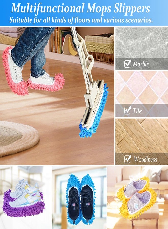 BAIDOON 10 Pcs Shoes Cover Dust Duster, Washable Mop Slippers Shoes for Floor Cleaning, Reusable Microfiber Duster Mops for House, Office, Bathroom, Kitchen Cleaning (5Pairs) - Image 4
