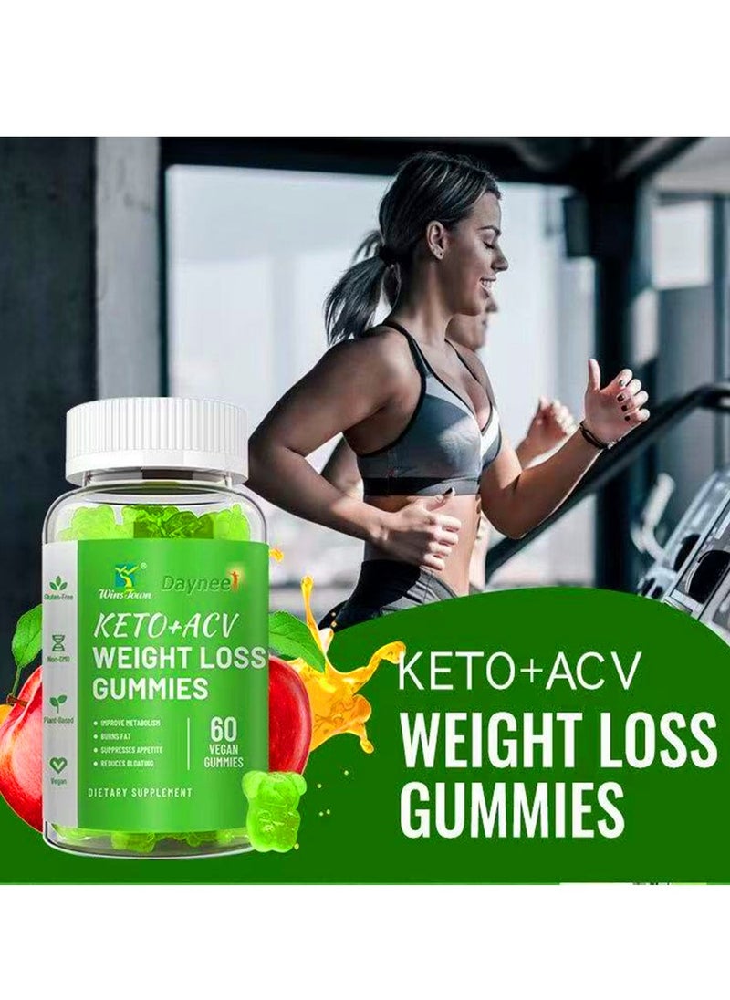 Wins Town - KETO+ACV Gummies Sugar Free Good for Burning Fat Improving Metabolism Reducing Bloating 60 Vegan Gummies - Image 1
