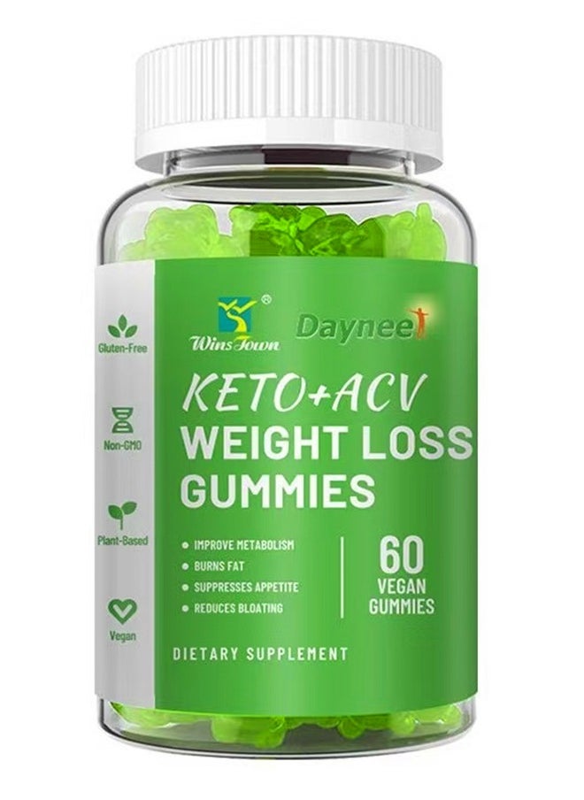 Wins Town - KETO+ACV Gummies Sugar Free Good for Burning Fat Improving Metabolism Reducing Bloating 60 Vegan Gummies - Image 1