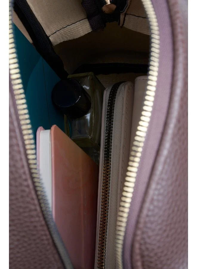 Vivaq Women's Koala Dark Coffee 3-Compartment Soft Synthetic Leather Zipper Closure Travel & Daily Backpack.