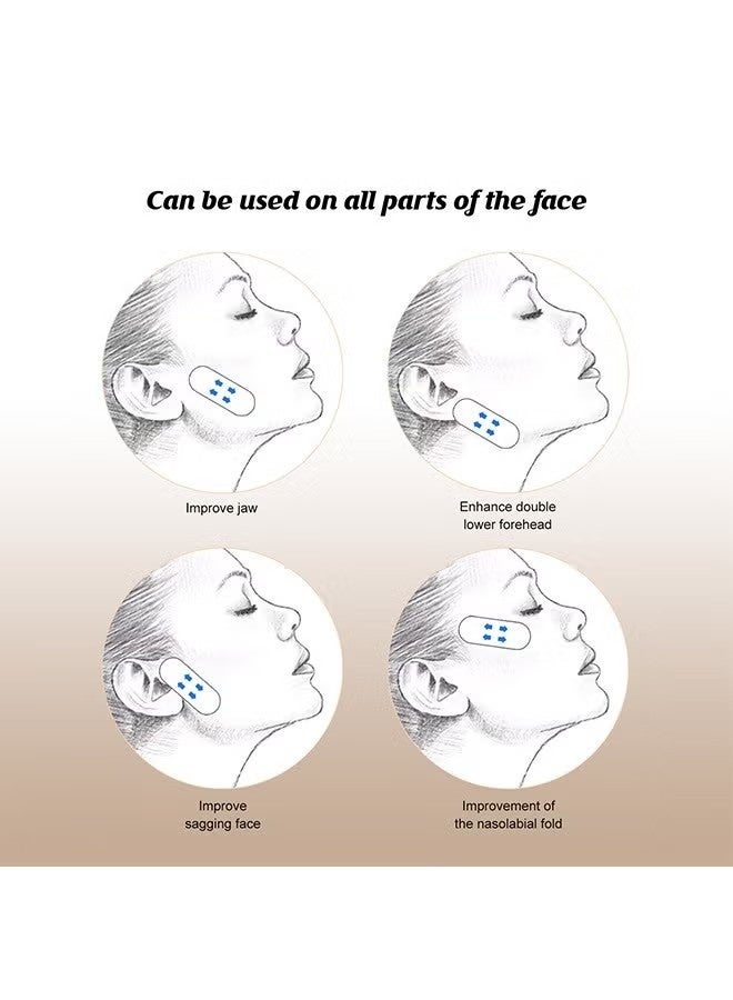 إسكدنيا 120 Pcs Face Lifting Patch, Invisible Stretchable Facial Tape, for Double Chin Eyes Skin Facial Wrinkles Double Chin - Image 5