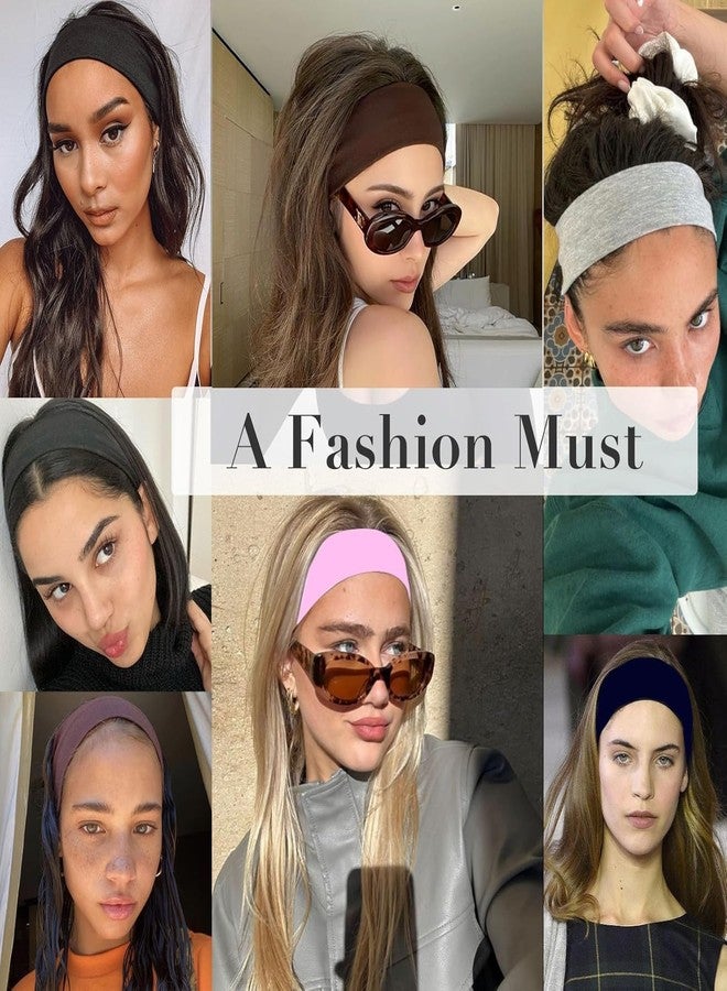 جلاميو عصابة رأس مرنة قابلة للتعديل من Glamyou للنساء والفتيات والأطفال والأولاد والرجال والمراهقين، مناسبة للرياضة، والعناية بالبشرة، والمكياج، واليوغا، والتنظيف، والرياضة، والمنتجعات الصحية، والتمارين الرياضية، والجري، والاستخدام اليومي، عبوة من قطعتين، لون أسود - Image 2