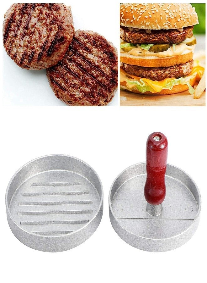 SEVIA Burger Press Patty Maker Hamburger Maker Nonstick Zinc Alloy Presser for Barbecue Grilling - Image 3
