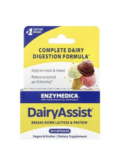 ENZYMEDICA Enzymedica, DairyAssist®, 30 Capsules  - Image 1