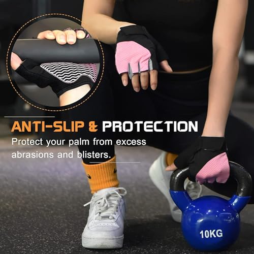 Sunnex قفازات جيم بدون أصابع من سنكس لرفع الأثقال - خفيفة الوزن، قفازات لياقة بدنية قابلة للتنفس للتدريب، الرفع، ركوب الدراجات، التسلق، التجديف - Image 5
