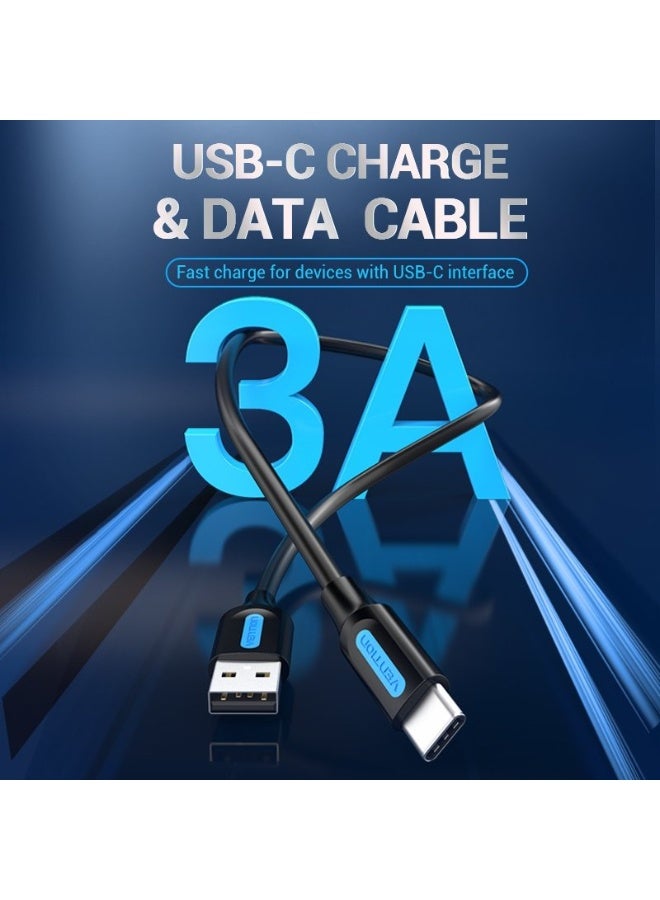 VENTION USB 2.0 A Male to C Male  Cable  Black PVC Type Model # COKBC - Image 2