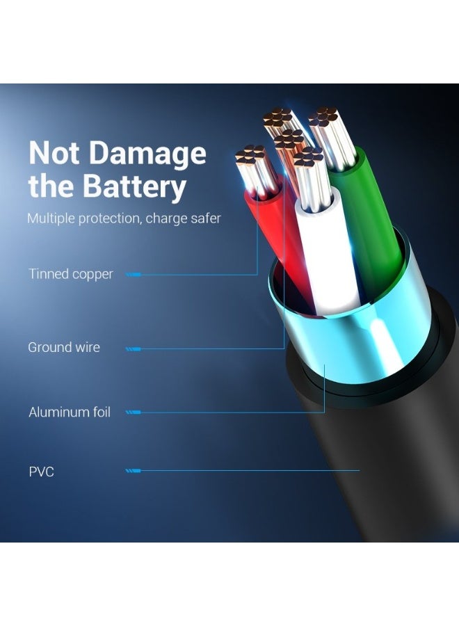 VENTION USB 2.0 A Male to C Male  Cable  Black PVC Type Model # COKBC - Image 4