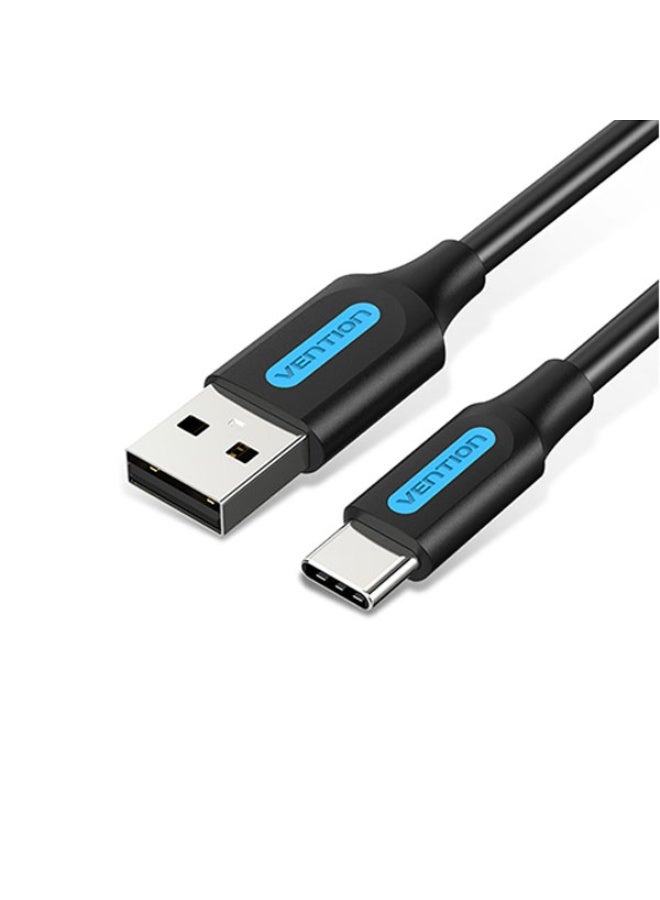 VENTION USB 2.0 A Male to C Male  Cable  Black PVC Type Model # COKBC - Image 1