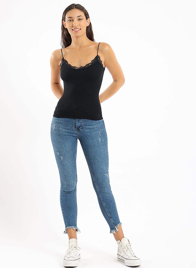 Carina Plunge Round Neck Top - Image 2