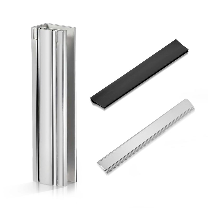 SUKABU 3" Shower Door Magnet Latch Replacement (with Metal Strike and Magnet),for 1/8â€œ, 5/32â€, 3/16â€œ, and 1/4â€ Thick Swing Glass Shower Doors Handles - Image 1