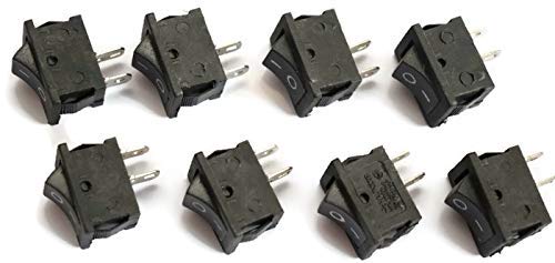 Electronicspices Electronic Spices Rocker Switch, Mini Boat 2_way Switch 10A/125V, 6A/250V SPST Press Button Rocker Switch Car Auto Boat Household Appliances, Black PACK OF 20 - Image 4