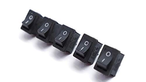Electronicspices Electronic Spices Rocker Switch, Mini Boat 2_way Switch 10A/125V, 6A/250V SPST Press Button Rocker Switch Car Auto Boat Household Appliances, Black PACK OF 20 - Image 2
