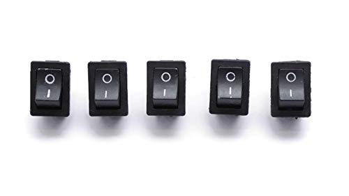 Electronicspices Electronic Spices Rocker Switch, Mini Boat 2_way Switch 10A/125V, 6A/250V SPST Press Button Rocker Switch Car Auto Boat Household Appliances, Black PACK OF 20 - Image 1