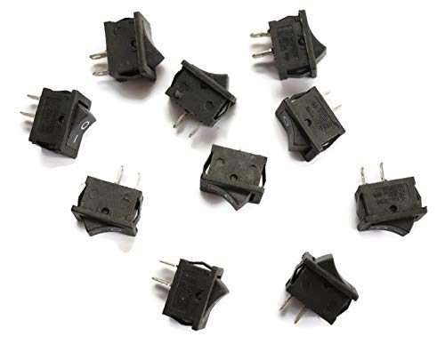 Electronicspices Electronic Spices Rocker Switch, Mini Boat 2_way Switch 10A/125V, 6A/250V SPST Press Button Rocker Switch Car Auto Boat Household Appliances, Black PACK OF 20 - Image 5