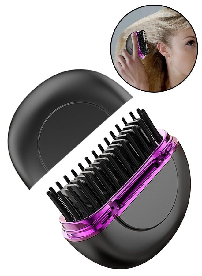 فرشاة مصغرة مصممة للشعر المحمولة, ثلاثة سرعة التحكم في درجة الحرارة, مصممة لاسلكية قابلة لإعادة الشحن للشعر المستقيم والشعر المجعد, مشط اللحية الكهربائية للمنزل, السفر, السكن - Image 1