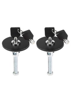 Generic Universal Aluminum Alloy Car Hood Lock Kit with Safety Latch Pins - 2 Black Keys for Engine Cover  - Image 1