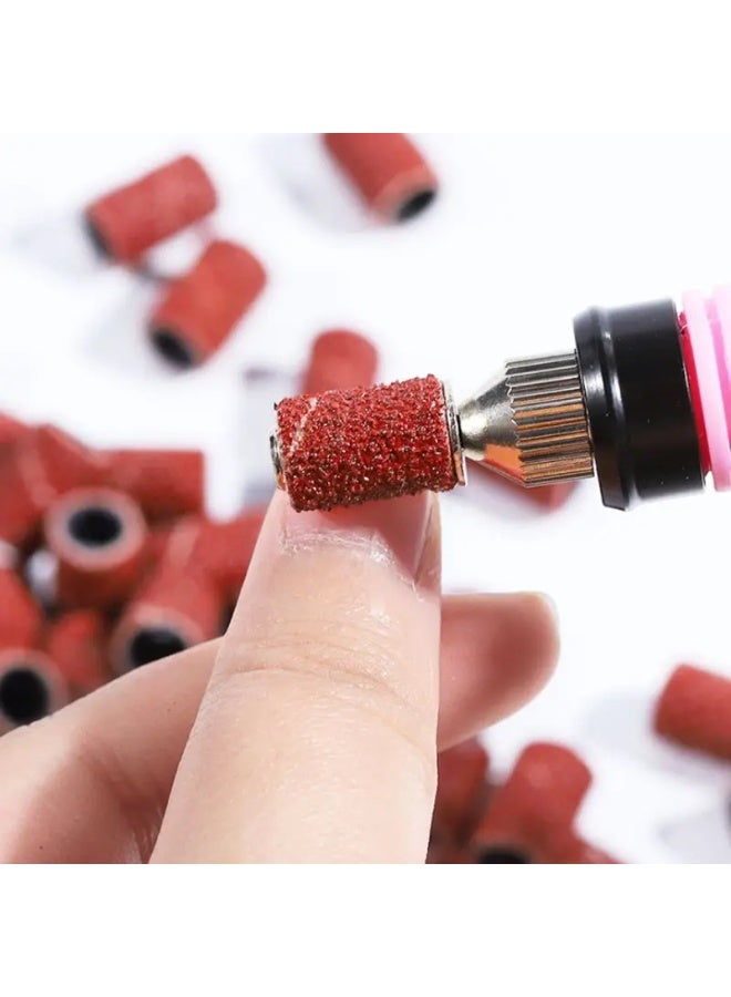 يوكانبي مجموعة 100 قطعة من حلقات صنفرة الأظافر – بدرجات خشونة متنوعة 80#/120#/180# لجهاز برد الأظافر الكهربائي - Image 5