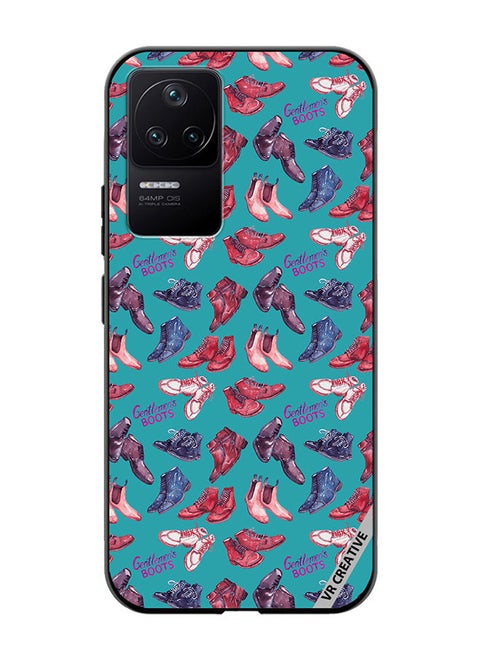 Protective Case Cover For Xioami Poco F4 GT Modern Gentlemen's Boots Collection Design Multicolour