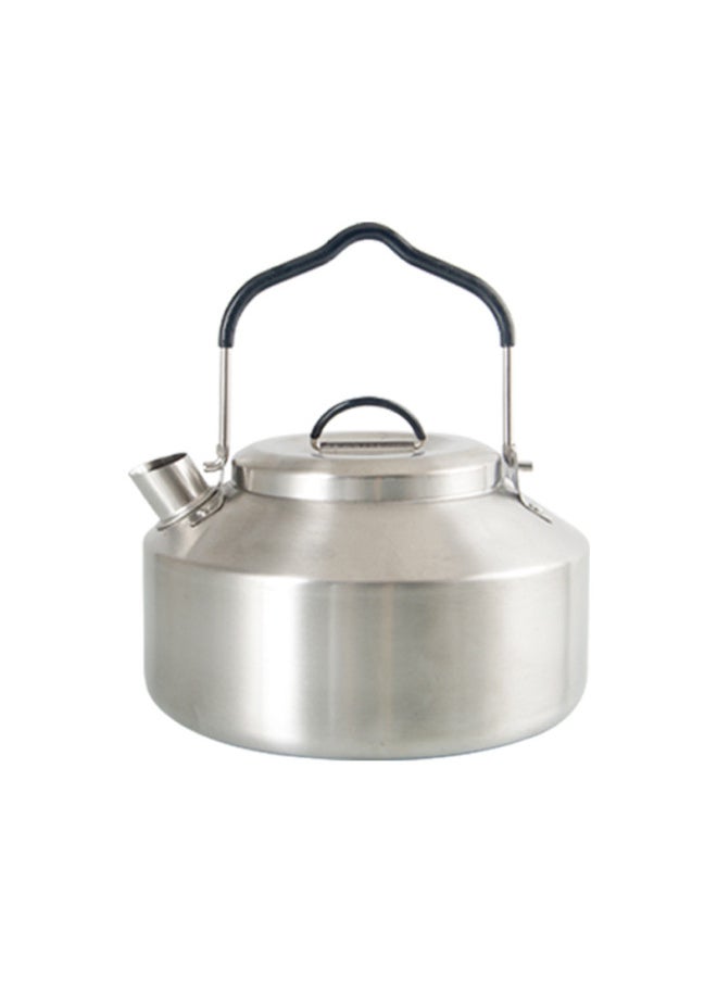 Generic - Stainless Steel Kettle Direct Supply Household Convenient Kettle Multi-purpose Large Capacity Multi-style Kettle-Capacity:YX-406 Black Handle 1L Kettle - Image 1