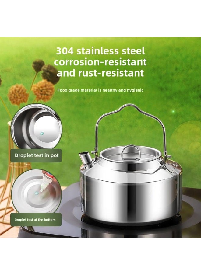 Generic - Stainless Steel Kettle Direct Supply Household Convenient Kettle Multi-purpose Large Capacity Multi-style Kettle-Capacity:YX-406 Black Handle 1L Kettle - Image 1