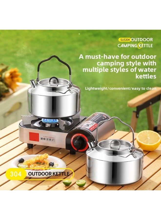 Generic - Stainless Steel Kettle Direct Supply Household Convenient Kettle Multi-purpose Large Capacity Multi-style Kettle-Capacity:YX-406 Black Handle 1L Kettle - Image 1