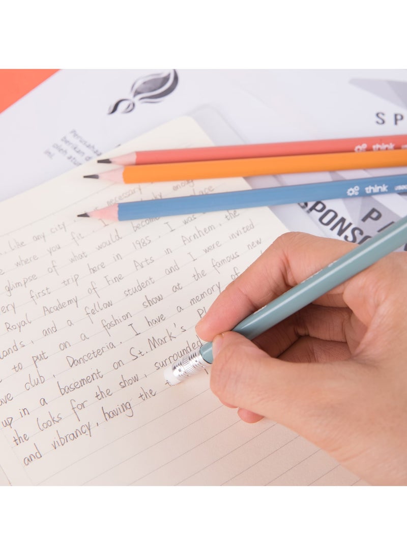 ديلي مجموعة أقلام HB مثلثة خالية من الخشب EU50000، 12 قطعة، بألوان متنوعة – مثالية للمدرسة والكتابة - Image 2