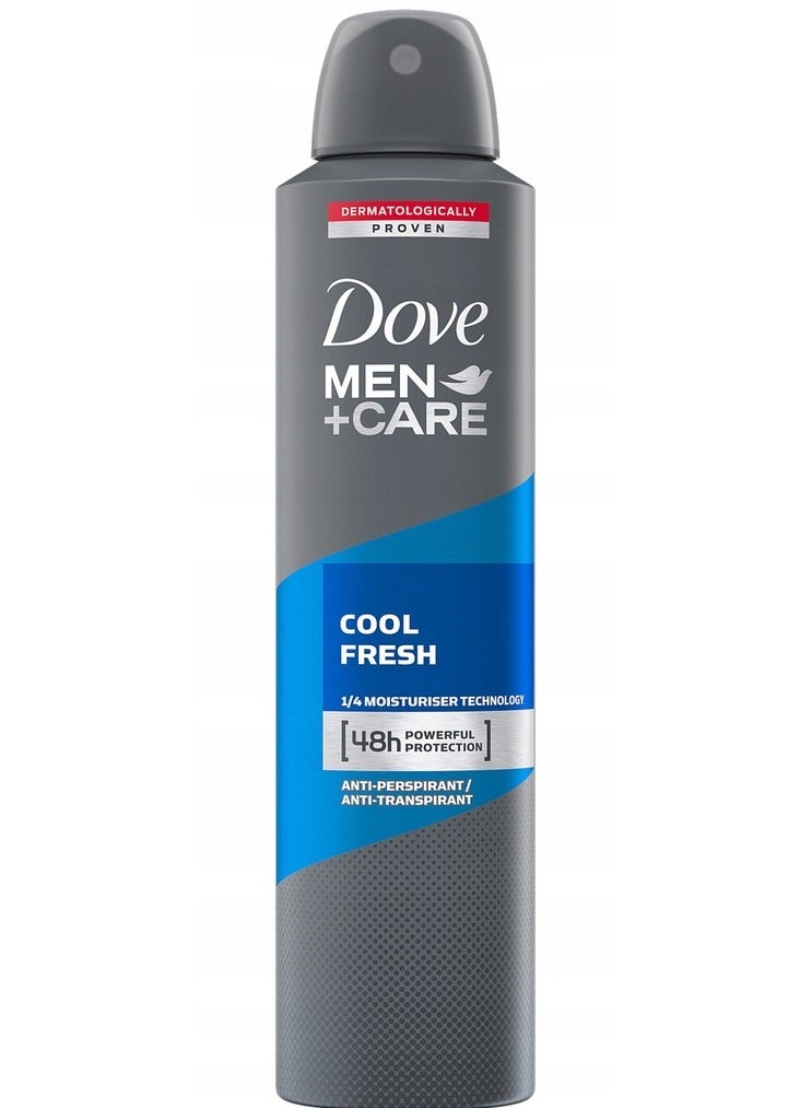 Dove Men+Care Cool Fresh Antiperspirant Deodorant Spray 3 x 250ml - Image 2