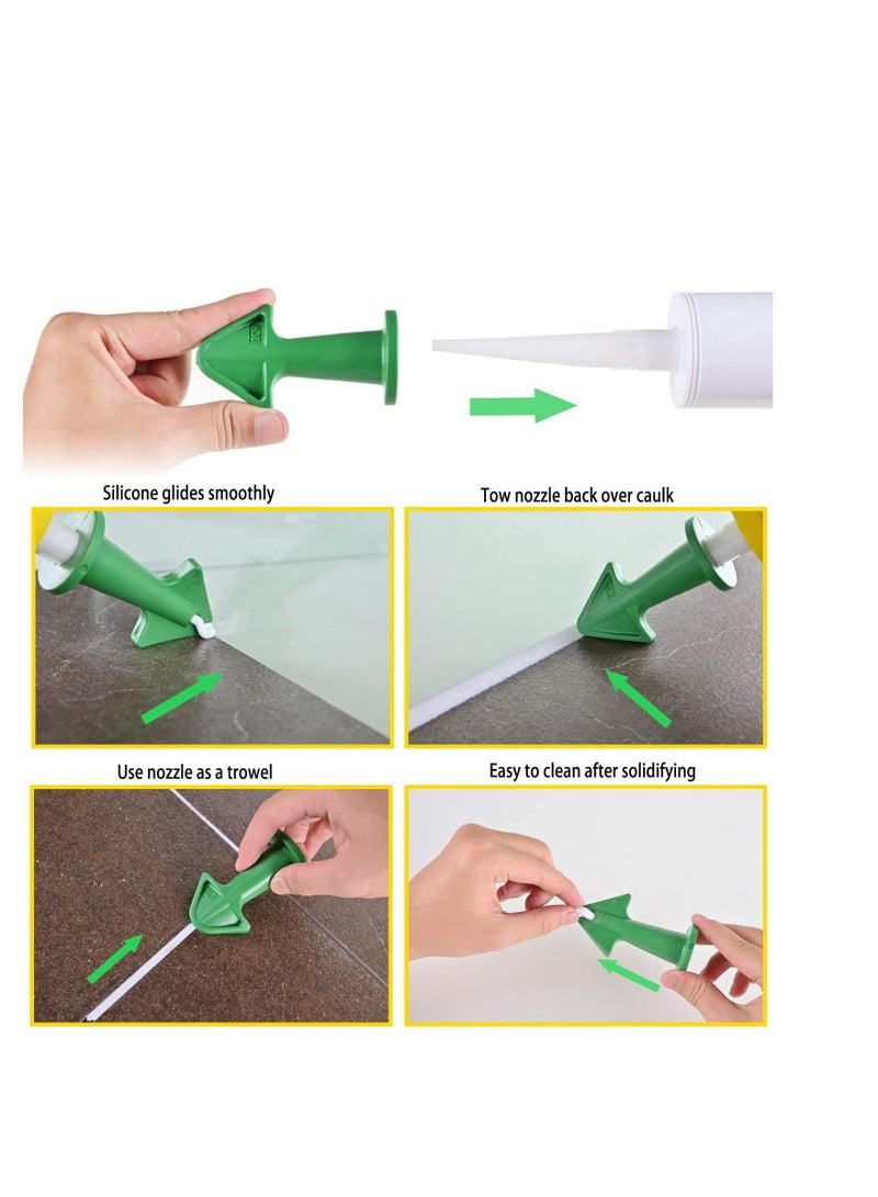 SYOSI caulking tool, caulk remover, 5 in 1 caulk tool kit, silicone caulk and plastic Scraper for Kitchen, Bathroom, Window and Sink Joint blue - Image 3