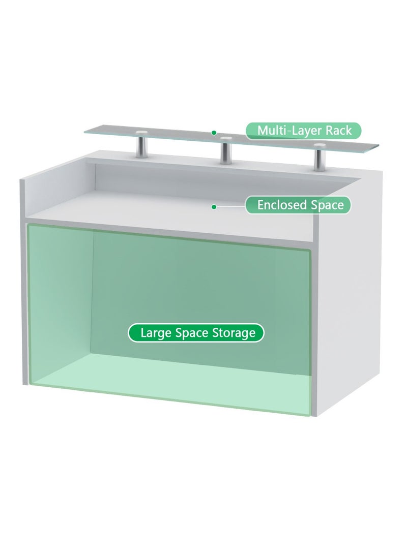 Mahmayi - Mahmayi Harrera R06-14 Modern Reception Desk White - Image 1