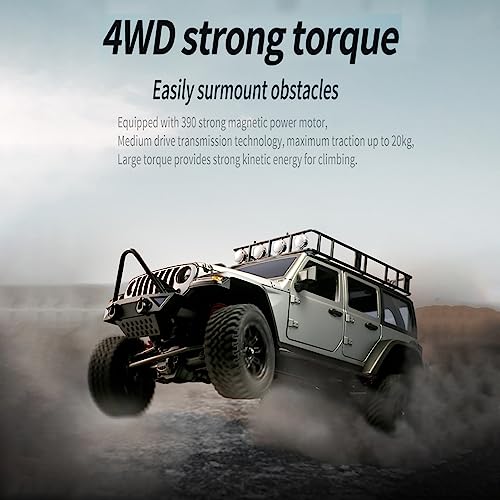 GoolRC RC Crawler 112 Scale 4WD Remote Control Car OffRoad Truck with Lights 24Ghz RC Rock Crawler 4x4 All Terrain RC Car with 2 Battery - Image 5