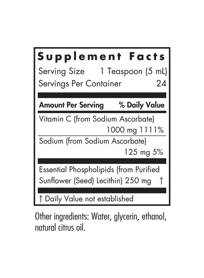 Nutricology Micro Liposomal C Pure Vitamin C In Sunflower Phospholipids 120 Ml (4 Fl Oz) - Image 3