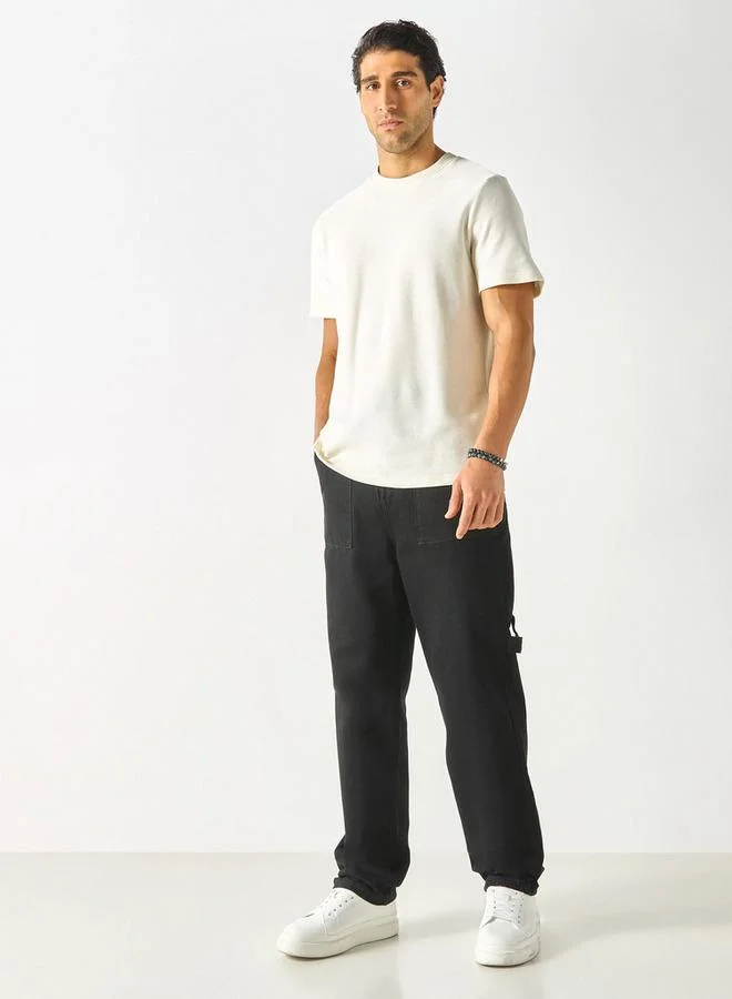 سبلاش فيڤ تيشيرت بياقة دائرية بنقوش وأكمام قصيرة