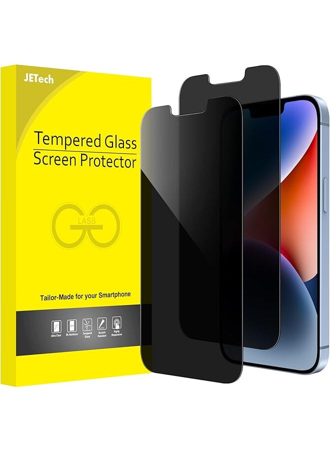 Jetech Privacy Screen Protector For Iphone 16E 2025 Iphone 14 6.1 Inch Anti Spy Tempered Glass Film 2 Pack  - Image 1