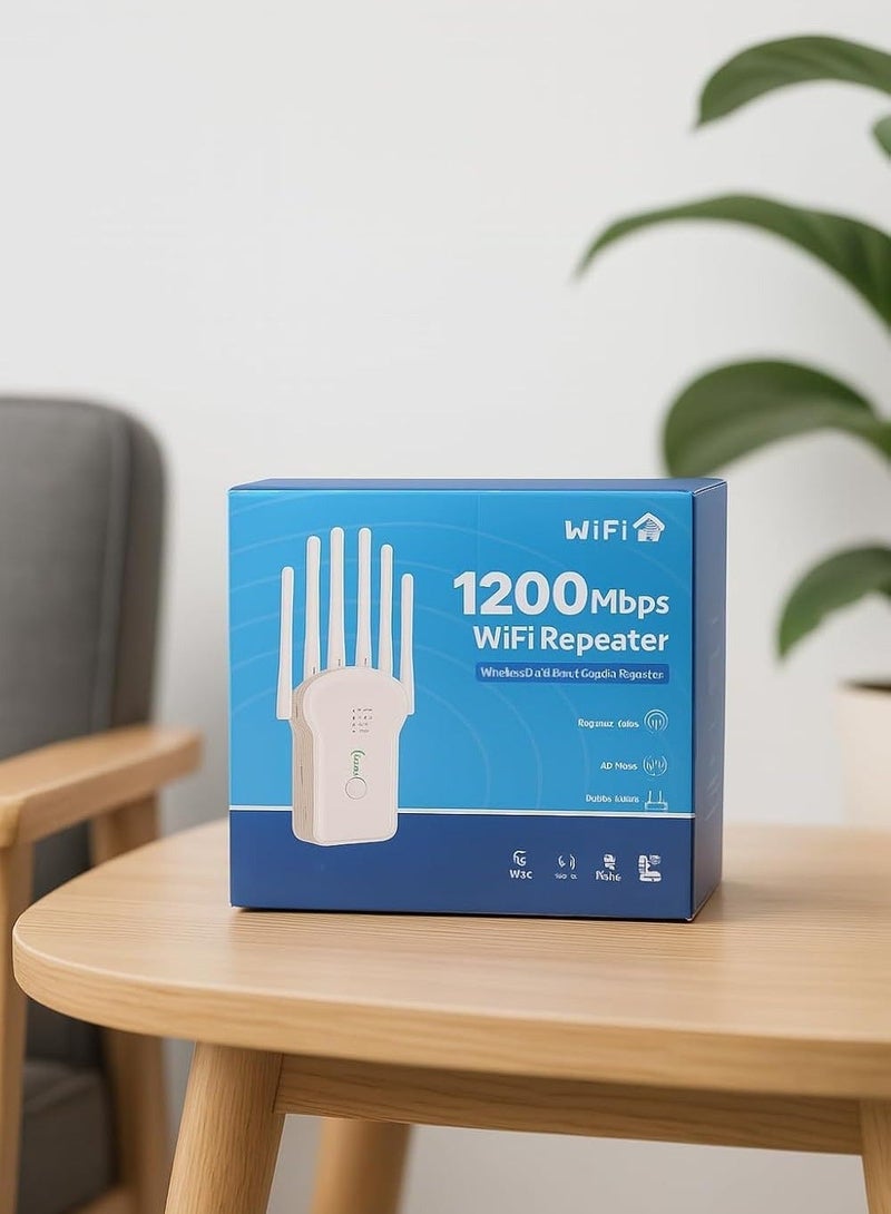 موسع نطاق واي فاي 1200 ميجابت/ث معزز إنترنت مزدوج النطاق مع منفذ إيثرنت، يعمل كمقبس ذكي للمنزل أو المكتب الذكي، يدعم وضع الموجه ونطاقي 2.4 جيجاهرتز و5 جيجاهرتز - Image 4