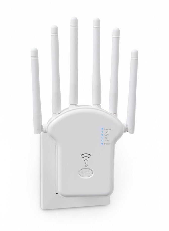 موسع نطاق واي فاي 1200 ميجابت/ث معزز إنترنت مزدوج النطاق مع منفذ إيثرنت، يعمل كمقبس ذكي للمنزل أو المكتب الذكي، يدعم وضع الموجه ونطاقي 2.4 جيجاهرتز و5 جيجاهرتز - Image 1