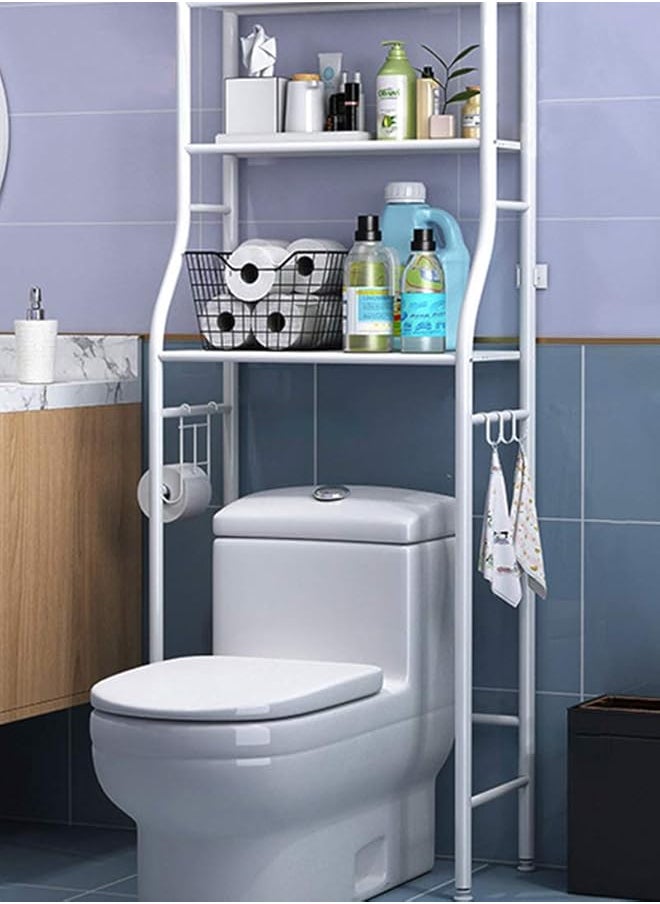 Flash Hawk Bathroom 3 Tier Shelf White  - Image 1
