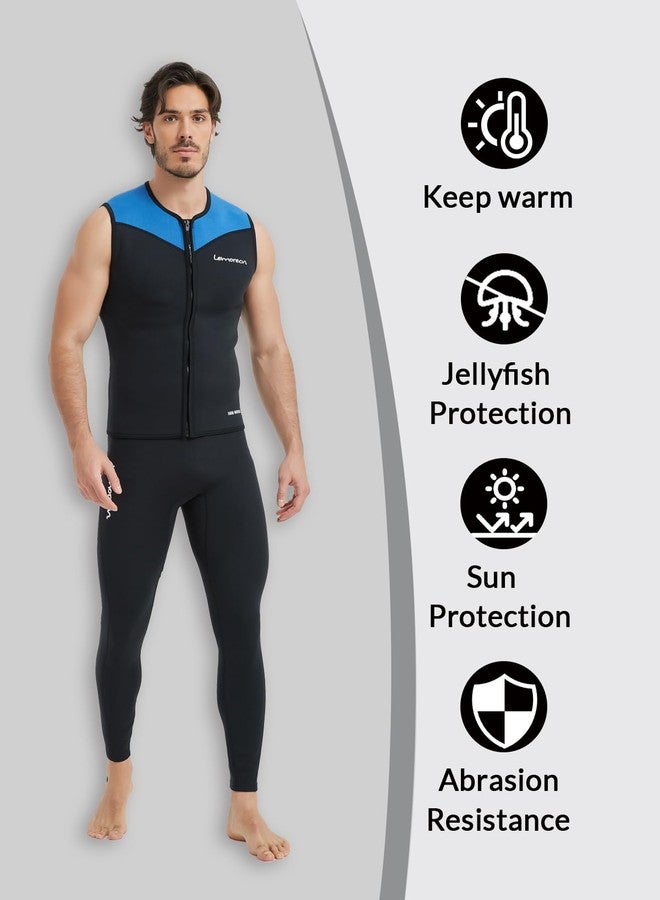 Lemorecn Mens Wetsuits Top Premium Neoprene 3mm Zipper Diving Vest Medium - Image 5