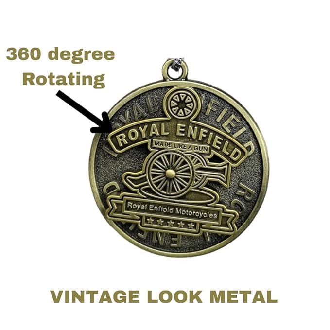 Maple Premium Leather & Metal Keychain Compatible with Royal Enfield/Bullet/Bike/Car Stylish KeyRing Hook Antique Made Like Gun for Men Women - Image 4