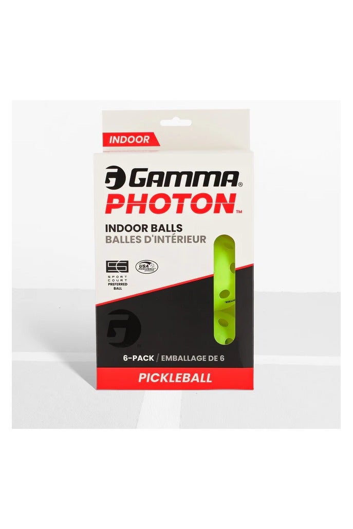 Gamma Sports Photon Indoor Pickleballs, High-Vis Optic Green USAPA Approved Pickleball Balls One Size  - Image 1
