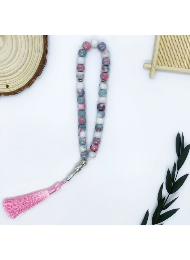 NIBEMINENT 33 Muslim Prayer Beads Lotus Root Color/10mm 