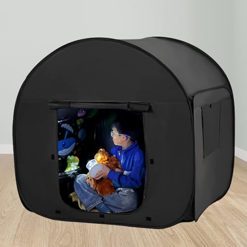 lukidoki Sensory Tent for Kids with CPC Certification Sensory Calm Corner Helps Autism ADHD SPD Children Relax Reduce Anxiety Portable Popup Blackout Hideout Play Tent Toys Add Windows - Image 1
