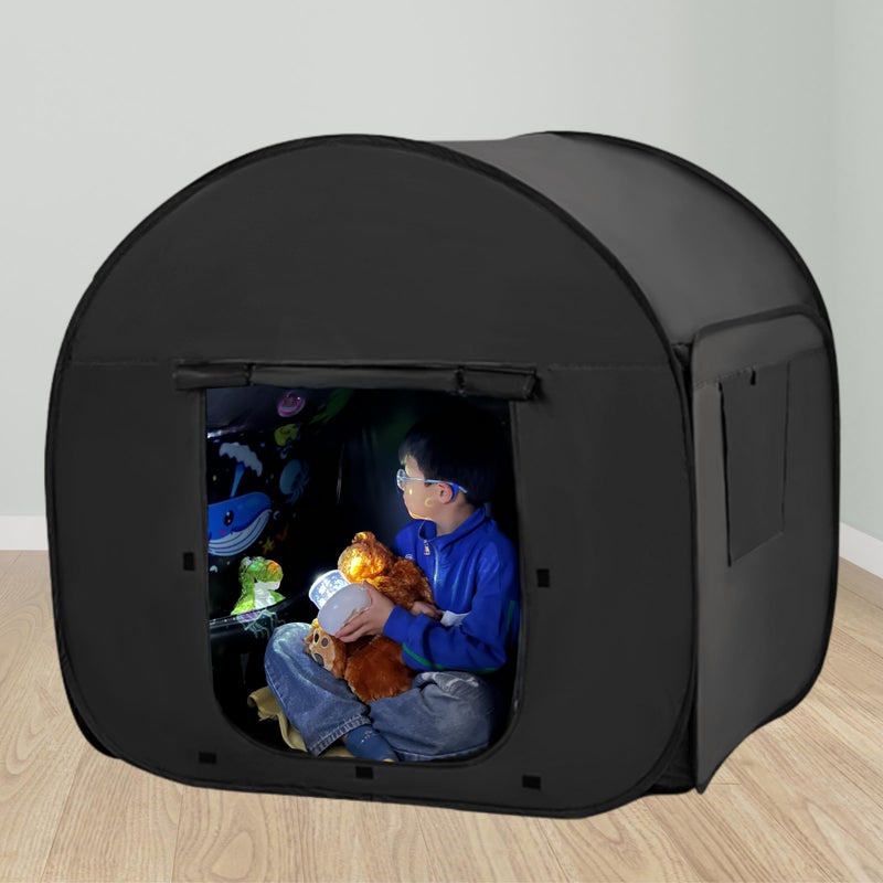 lukidoki Sensory Tent for Kids with CPC Certification Sensory Calm Corner Helps Autism ADHD SPD Children Relax Reduce Anxiety Portable Popup Blackout Hideout Play Tent Toys Add Windows - Image 3