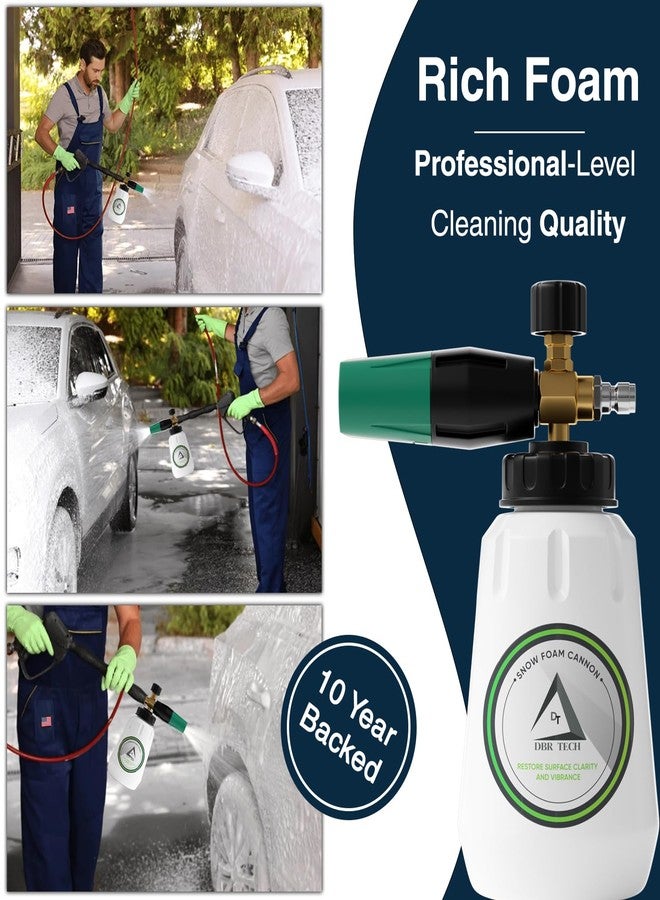 DBR Tech Snow Foam Cannon for Pressure Washer Cleaning, Quick Connect Bottle with ¼” Connector, Thick and Wide Coverage for Deep Clean Support, Cleans Cars, Vehicles, and Siding - Image 5