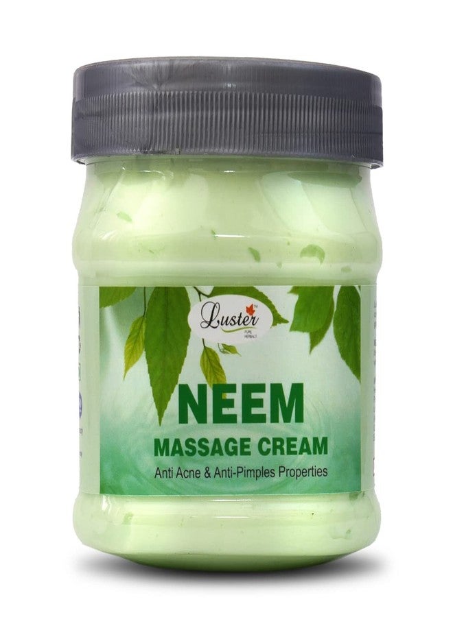 Luster Neem Facial Massage Cream | Anti-Acne & Anti-Pimple | Made with Organic Ingredients | For Glowing & Soft Textured Skin | Face & Body Massage Cream for Men & Women | No Paraben - 500ml. - Image 1