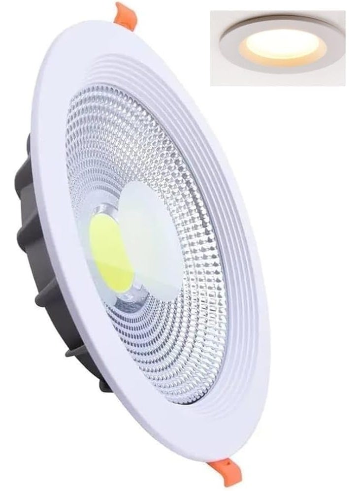 Lynacz Original ED COB Downlight,30W Recessed Ceiling Light Fixture, 220x50mm Body, 200mm Cut Size, Warm White, Energy Efficient High Brightness for Home and Commercial Use (Warm White (pack 6)) - Image 5